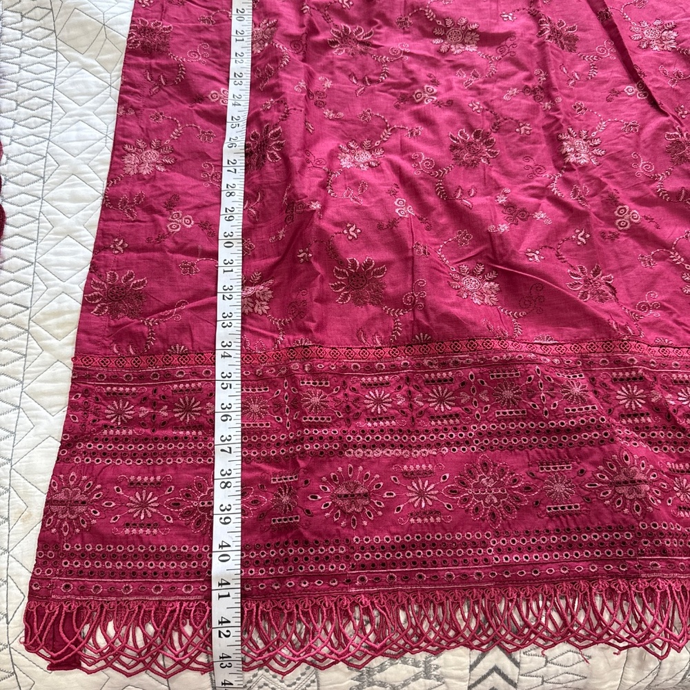 3 pc Cotton Chickenkari Embroidered Suit Chiffon Dupatta,Pakistani L - Picture 9 of 16